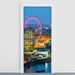 Adesivo Decorativo de Porta - Cidade - 1118cnpt
