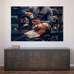 Painel Adesivo de Parede - Barbearia - Barber Shop - 1118pn