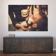 Painel Adesivo de Parede - Barbearia - Barber Shop - 1119pn