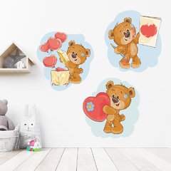 Adesivo De Parede Infantil Ursinho Amor Quarto Criança - 111ir