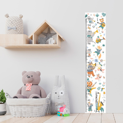 Régua de Crescimento Infantil Adesivo Animais Música Escola Quarto Menina Menino - 111reg