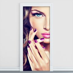 Adesivo Decorativo de Porta - Salão de Beleza - 1128cnpt