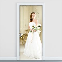 Adesivo Decorativo de Porta - Noiva - 1131cnpt