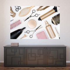 Painel Adesivo de Parede - Salão De Beleza - Cabeleireiro - 1133pn