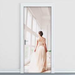 Adesivo Decorativo de Porta - Noiva - 1137cnpt