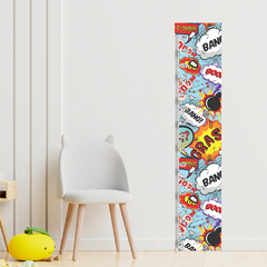 Régua de Crescimento Infantil Adesivo Onomatopeias Geek Quarto Menino Menina - 113reg - Allodi