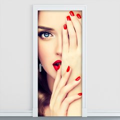 Adesivo Decorativo de Porta - Salão de Beleza - 1141cnpt