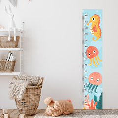 Régua de Crescimento Infantil Adesivo Fundo do Mar Quarto Menino Menina - 114reg na internet