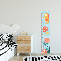 Régua de Crescimento Infantil Adesivo Fundo do Mar Quarto Menino Menina - 114reg - loja online