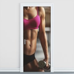 Adesivo Decorativo de Porta - Academia - Fitness - 1154cnpt