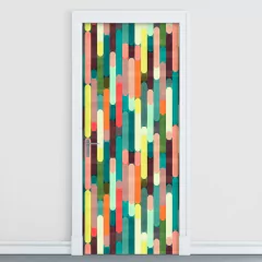 Adesivo Decorativo de Porta - Linhas - Abstrato - 115cnpt