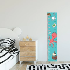 Régua de Crescimento Infantil Adesivo Fundo do Mar Quarto Menino Menina - 115reg - loja online