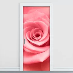 Adesivo Decorativo de Porta - Flor - Rosa - 1160cnpt