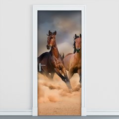 Adesivo Decorativo de Porta - Cavalos - 1163cnpt