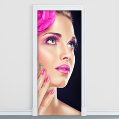 Adesivo Decorativo de Porta - Salão de Beleza - 1171cnpt