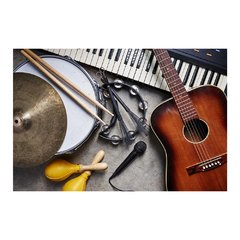 Painel Adesivo de Parede - Instrumentos Musicais - Música - 1176pn - comprar online