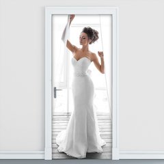 Adesivo Decorativo de Porta - Noiva - 1179cnpt