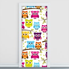 Adesivo Decorativo de Porta - Corujas - Infantil - 117cnpt