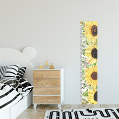 Régua de Crescimento Infantil Adesivo Girassol Flores Quarto Menina - 117reg - loja online