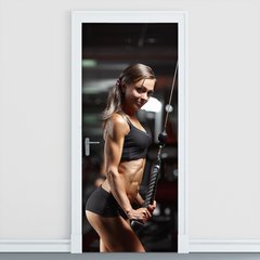 Adesivo Decorativo de Porta - Fitness - 1182cnpt