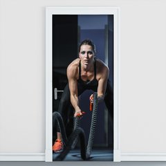 Adesivo Decorativo de Porta - Fitness - 1186cnpt