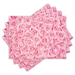 Jogo Americano com 4 peças - Rosas - Flores - 1189Jo