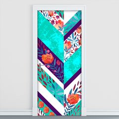 Adesivo Decorativo de Porta - Floral - Flores - 1190cnpt