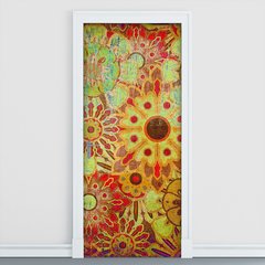 Adesivo Decorativo de Porta - Flores - 1195cnpt