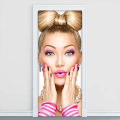Adesivo Decorativo de Porta - Salão de Beleza - 1202cnpt