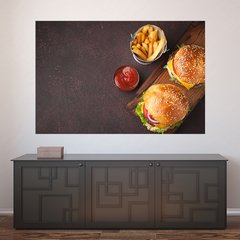 Painel Adesivo de Parede - Hambúrguer - Hamburgueria - 1203pn