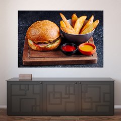 Painel Adesivo de Parede - Hambúrguer - Hamburgueria - 1205pn