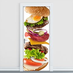 Adesivo Decorativo de Porta - Hambúrguer - 1207cnpt