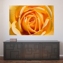 Painel Adesivo de Parede - Rosa Amarela - Flores - 1209pn