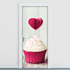 Adesivo Decorativo de Porta - Cupcake - Doces - 1211cnpt