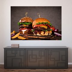 Painel Adesivo de Parede - Hambúrguer - Hamburgueria - 1211pn