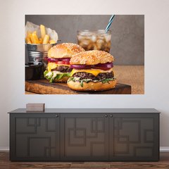 Painel Adesivo de Parede - Hambúrguer - Hamburgueria - 1213pn