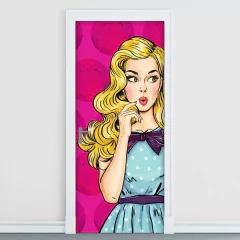 Adesivo Decorativo de Porta - Pin-up - 1215cnpt