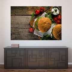 Painel Adesivo de Parede - Hambúrguer - Hamburgueria - 1219pn