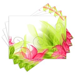 Jogo Americano com 4 peças - Flores - Floral - 1228Jo
