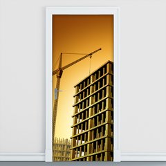 Adesivo Decorativo de Porta - Construção - 1232cnpt