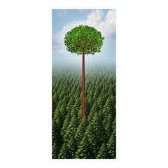 Adesivo Decorativo de Porta - Árvore - Natureza - 1237cnpt na internet