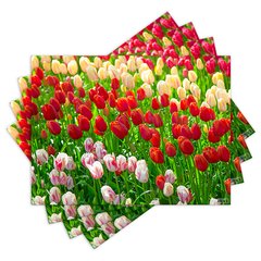 Jogo Americano com 4 peças - Tulipas - Flores - 1240Jo