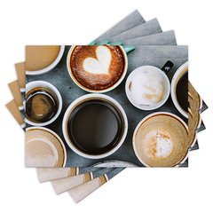 Jogo Americano com 4 peças - Café - Coffee - Cafeteria - 1242Jo