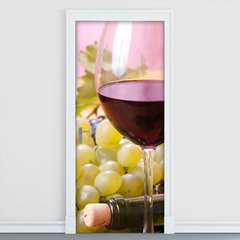 Adesivo Decorativo de Porta - Vinho - 1252cnpt