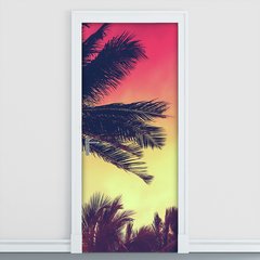 Adesivo Decorativo de Porta - Coqueiros - 1254cnpt