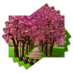 Jogo Americano com 4 peças - Paisagem - Natureza - Árvores - 1258Jo