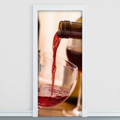 Adesivo Decorativo de Porta - Vinho - 1264cnpt