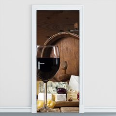 Adesivo Decorativo de Porta - Vinho - 1265cnpt