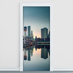 Adesivo Decorativo de Porta - Cidade - Prédios - 1290cnpt