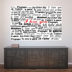 Painel Adesivo de Parede - Amor - Love - 1297pn